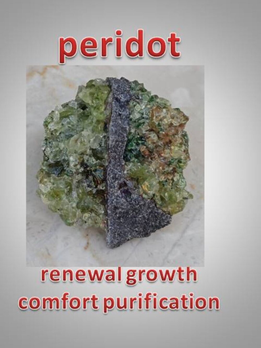 #8 Peridot mini chunk crystal stone mineral August Birthstone